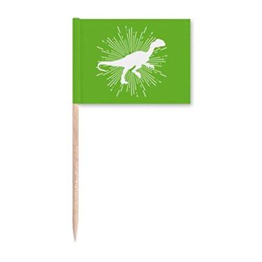 Imagem de Bandeiras de palitos de dente de animais para caça com rastreamento de carne, decoração de festa