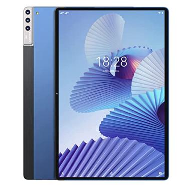 Imagem de 4K Tablet 10" Tela OLED 4GB+64GB, P50 4G Tablets com cartão sim duplo, Android 10.0 tablet 1280x800 HD tela cheia, MTK X30 10 núcleos tablet 5MP/8MP câmera, WiFi, Bluetooth, GPS, 5000 mAh bateria (Azul)
