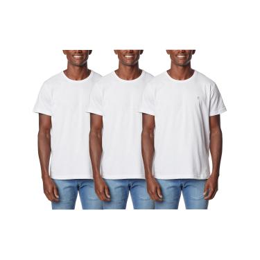 Imagem de PW Kit C/3 Camiseta Masc GC Polo Wear, Branco, P
