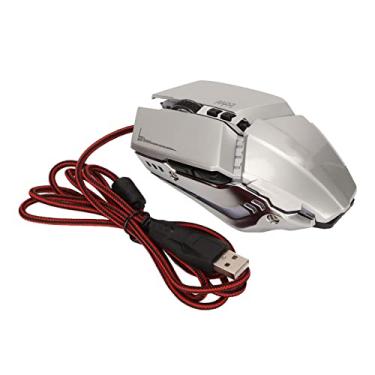 Imagem de Mouse para Jogos Plug and Play 4 DPI Ajustável RGB Com Retroiluminação Mouse para Laptop Controle Preciso para Laptop (Prata)