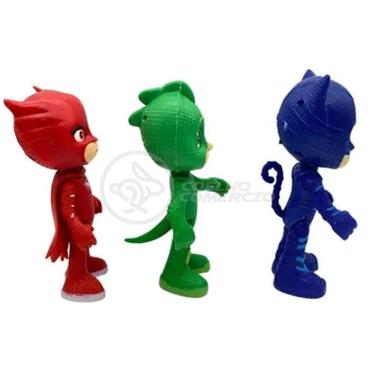 Imagem de Kit 3 Bonecos Brinquedos Pjmasks Grandes 14Cm