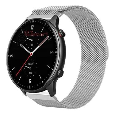 Imagem de Pulseira Milanesa Gtr 2 de Metal 22mm Para Amazfit Gtr2 Prata- (C7COMPANY)