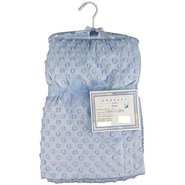 Imagem de Cobertor Para Bebê Microfibra De Bolinhas 1,50m X 1,00m Com Cabide Sweet Baby - Azul