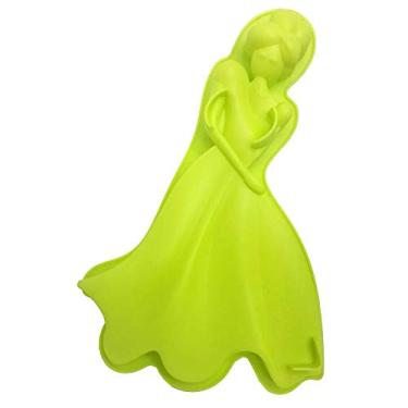 Imagem de Forma de Silicone Para Doces Torta Pudim Bolo Cozinha Princesa Verde Kit 3 Unidades