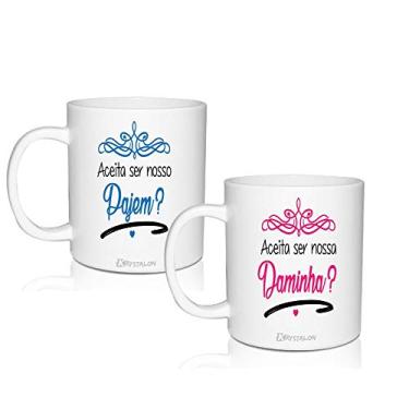Imagem de 2 Canecas Convite 300 ml Personalizadas para Pajem e Daminha
