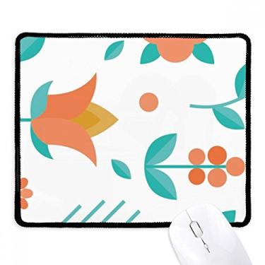 Imagem de Mousepad de pintura de planta verde laranja borda costurada tapete de borracha para jogos