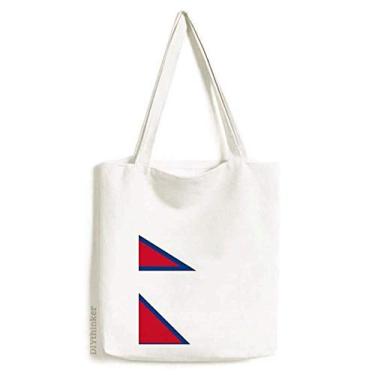 Imagem de Bolsa de lona com bandeira nacional do Nepal da Ásia, bolsa de compras casual