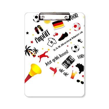 Imagem de Bandeira de futebol alemã padrão cultura prancheta pasta bloco de escrita placa de apoio A4