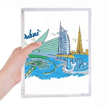 Imagem de Caderno de aquarela de Dubai dos Emirados Árabes Unidos com folhas soltas diário recarregável