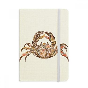 Imagem de Caderno com estampa de caranguejo com estampa de organismo marinho oficial de tecido rígido diário clássico