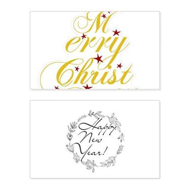 Imagem de Christmas Deer Art Word Festival Ano Novo Cartão de felicitações Bless Message Present