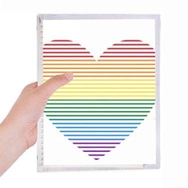 Imagem de Caderno LGBT Rainbow Gay Lesbian Lineado Coração Solto Diário Recarregável Diário Papelaria