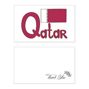 Imagem de Bandeira nacional do Qatar, estampa roxa, cartão de agradecimento, aniversário, saudações, casamento, agradecimento