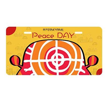 Imagem de DIYthinker Placa de licença alvo Totems do México Civilização Antiga Etiqueta Decoração de Carro Dia da Paz