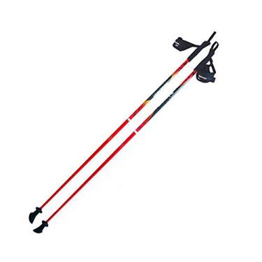 Imagem de N/H Pacote com 2 bastões de caminhada de fibra de vidro ultraleve, bastões de caminhada fortes e leves, trava de metal confortável de EVA perfeita para caminhadas e caminhadas