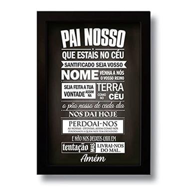 Imagem de Quadro Decorativo Frase Oração do Pai Nosso 33x43 cm