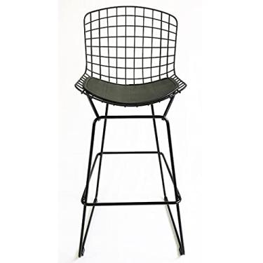 Imagem de Banqueta BERTÓIA preta altura 60cm - Poltronas do Sul