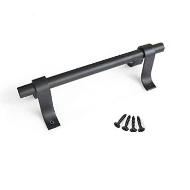 Imagem de Maçaneta da porta do celeiro Maçanetas da porta preta Puxador da porta e canetas para gaveta do armário deslizante Gaveta da garagem Maçaneta de entrada da garagem 196-360 mm Tamanho grande, estilo A