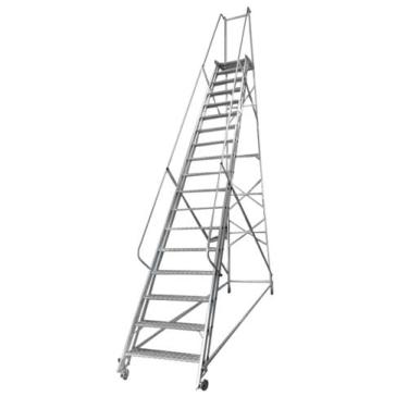 Imagem de Escada Plataforma Em Alumínio 4,50M Com 17 Degraus Escaleve