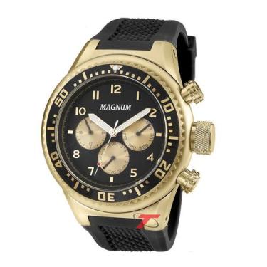 Relógio Magnum Masculino Cronógrafo MA33102Q Pulseira Aço Prata