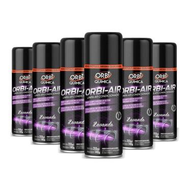 Imagem de Limpa Ar Condicionado Granada Aroma Lavanda 200ml Orbi Higienizador - 6 Peças