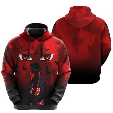Imagem de Blusa De Moletom Itachi Uchiha Akatsuki Nuvem Narutoo Anime-Unissex