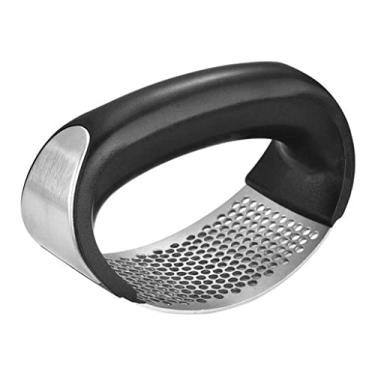 Imagem de Espremedor Triturador Amassador Alho Aço Inox Manual com Pressão