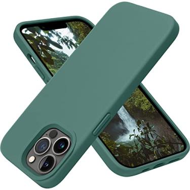 Imagem de OTOFLY Capa de telefone projetada para iPhone 13 Pro, capa fina de silicone à prova de choque para iPhone 13 Pro 6,1 polegadas (verde médio)