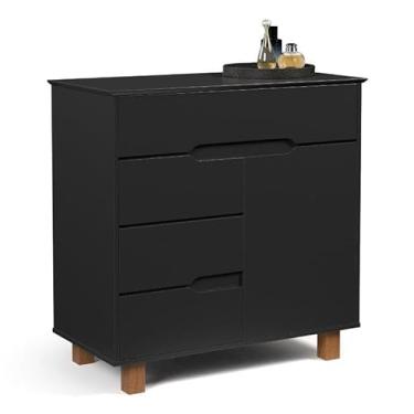 Imagem de Rack/Bancada MALB 1.36m Estilo Retrô com Pés em Madeira Tampo Reforçado em MDP e Porta com Dobradiça Pintura UV: Amadeirada e Acabamento em Alto Relevo Cor Nature