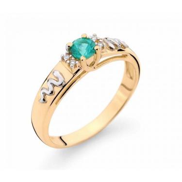 Imagem de Anel Ouro 18k Amarelo Formatura Ouro Amarelo e Ouro Branco26