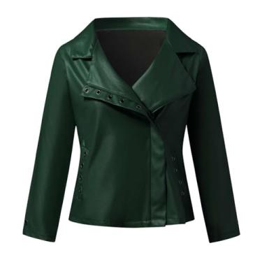 Imagem de Casaco feminino de outono e inverno marrom, Verde, M