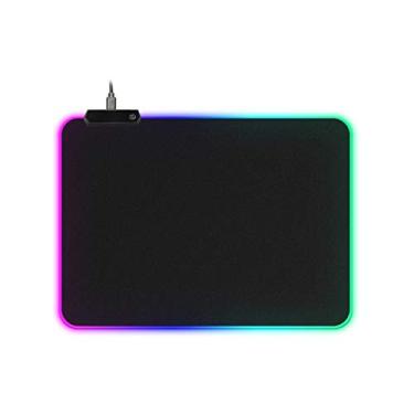 Imagem de RGB Extended Gaming Mouse Pad Waterproof Non-Slip Mouse Mat Gamer Led Mousepad Keyboard Mat Soft Desk Pad Protector with Backlight A 30x70cm(12x28inch) (Color : A, Size : 25x35cm(10x14inch))