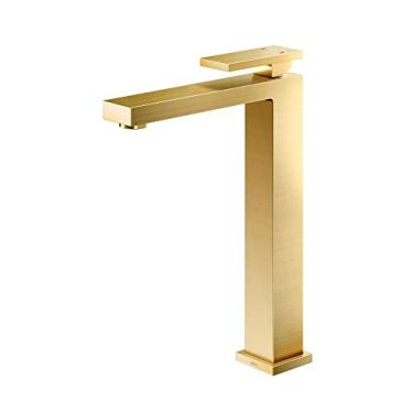 Imagem de Misturador Monocomando de Mesa para Lavatório New Edge Ouro Escovado - Docol