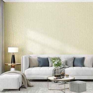 Imagem de Q QIHANG Estilo nórdico, cor lisa, tecido não tecido, papel de parede 3D, cor pura, papel de parede de lama de diatomácea, quarto, sala de estar, papel de parede de fundo de TV, papel de parede não