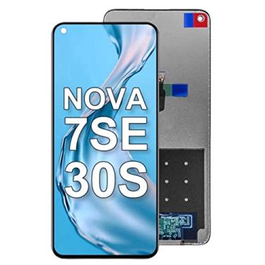 Imagem de Visor LCD Show Good de 16,5 cm para Huawei Nova 7 SE LCD com montagem digitalizador de moldura para substituição de tela Honor 30s CDY-AN90 (preto sem moldura)