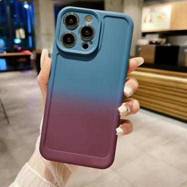 Imagem de Capa de silicone líquido para huawei p60 p50 p40 p30 pro para huawei mate 50 40 30 nova 11 10 pro capa de telefone em cor gradiente, azul, vermelho, para nova 11