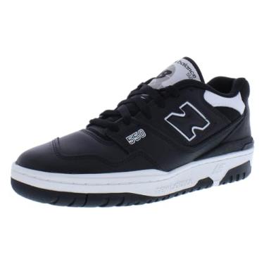 Imagem de New Balance Tênis masculino 550, preto/branco, tamanho 42, Preto, branco, 42
