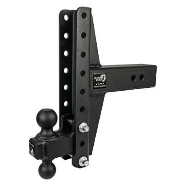 Imagem de BulletProof Hitches Engate de reboque ajustável de 7,6 cm para serviço extremo (classificação de 16,3 kg), deslocamento de 10,2 cm e 15,2 cm com esfera dupla de 5 cm e 6 cm (revestimento em pó