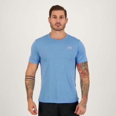 Imagem de Camiseta New Balance Impact Run Azul-Masculino