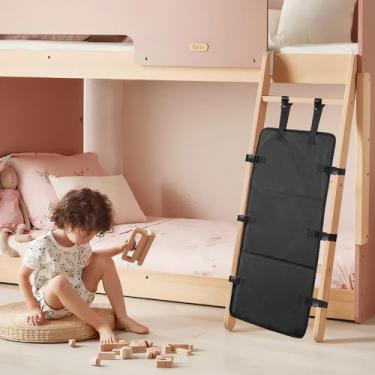 Imagem de YUJHON Capa de escada de beliche, proteção de escada, almofada de escada de beliche, protetor de escada, evita que crianças acessem a escada para subir a escada (preto)