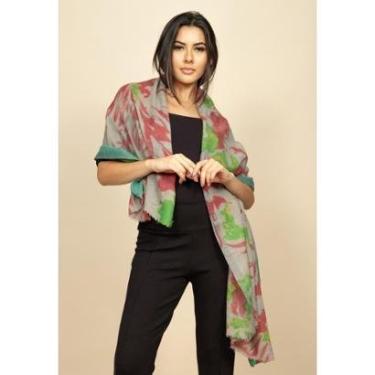 Imagem de Echarpe Lenço Feminino Pashmina New Print - Único-Feminino