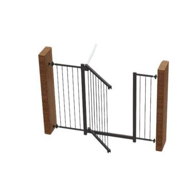 Imagem de Portão multigrade-divisor ambiente 70 a 100 cm preto -nf1011