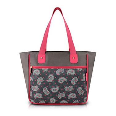 Imagem de BOLSA SHOPPER GRANDE COM ALÇA ESTAMPADA JACKI DESIGN CINZA AMEBA