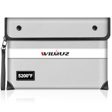 Imagem de Bolsa de dinheiro à prova de fogo para dinheiro, bolsa de documentos à prova de fogo 2,871 °C com isolamento térmico, bolsa de armazenamento segura à prova de fogo com zíper, 8 camadas de materiais