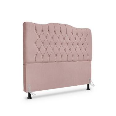 Imagem de Cabeceira De Cama Box Casal 140 Cm Dunas - Veludo Rose