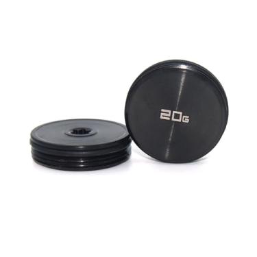 Imagem de RunzeFeng Pesos de taco de golfe 2 peças 5g/10g/15g/20g/25g/30g/35g/40g Substituir para 24 modelos AI Odyssey Putters (preto, 2 peças, 20 g)