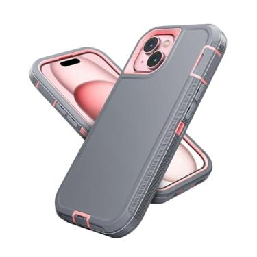 Imagem de Jelanry Capa para iPhone 15 Plus, capa de proteção de camada dupla resistente resistente com porta antipoeira, arranhões, à prova de choque, capa traseira fosca para Apple iPhone 15 Plus 5G de 6,7
