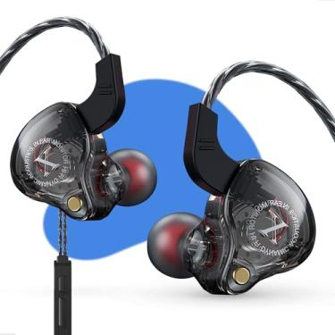 Imagem de Fone De Ouvido Gamer In Ear Dj Musicos Retorno Palco Graves com Microfone e Cancelamento de Ruído P2 P3 3.5mm Preto Universal