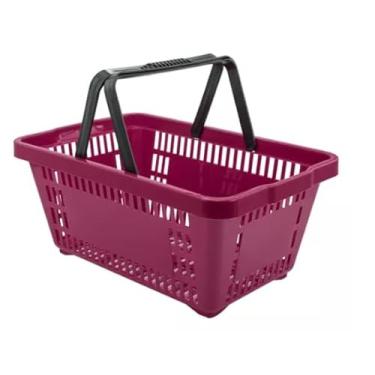 Imagem de Dellaplast HandyBasket D-50 6,5 Litros - Polipropileno Reforçado, Cestas de Supermercado Mercado, Cestas de Compras (Vinho)