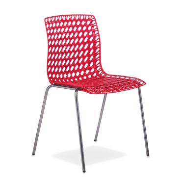 Imagem de Cadeira Moiré Chrome Red